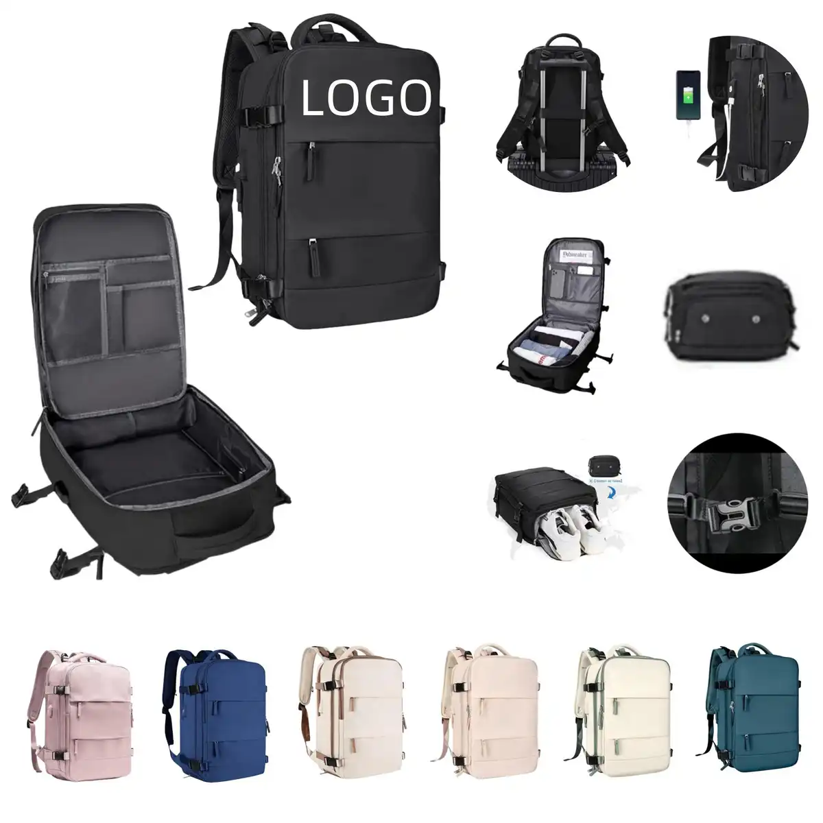 Waterproof Travel Backpack with Laptop Compartments