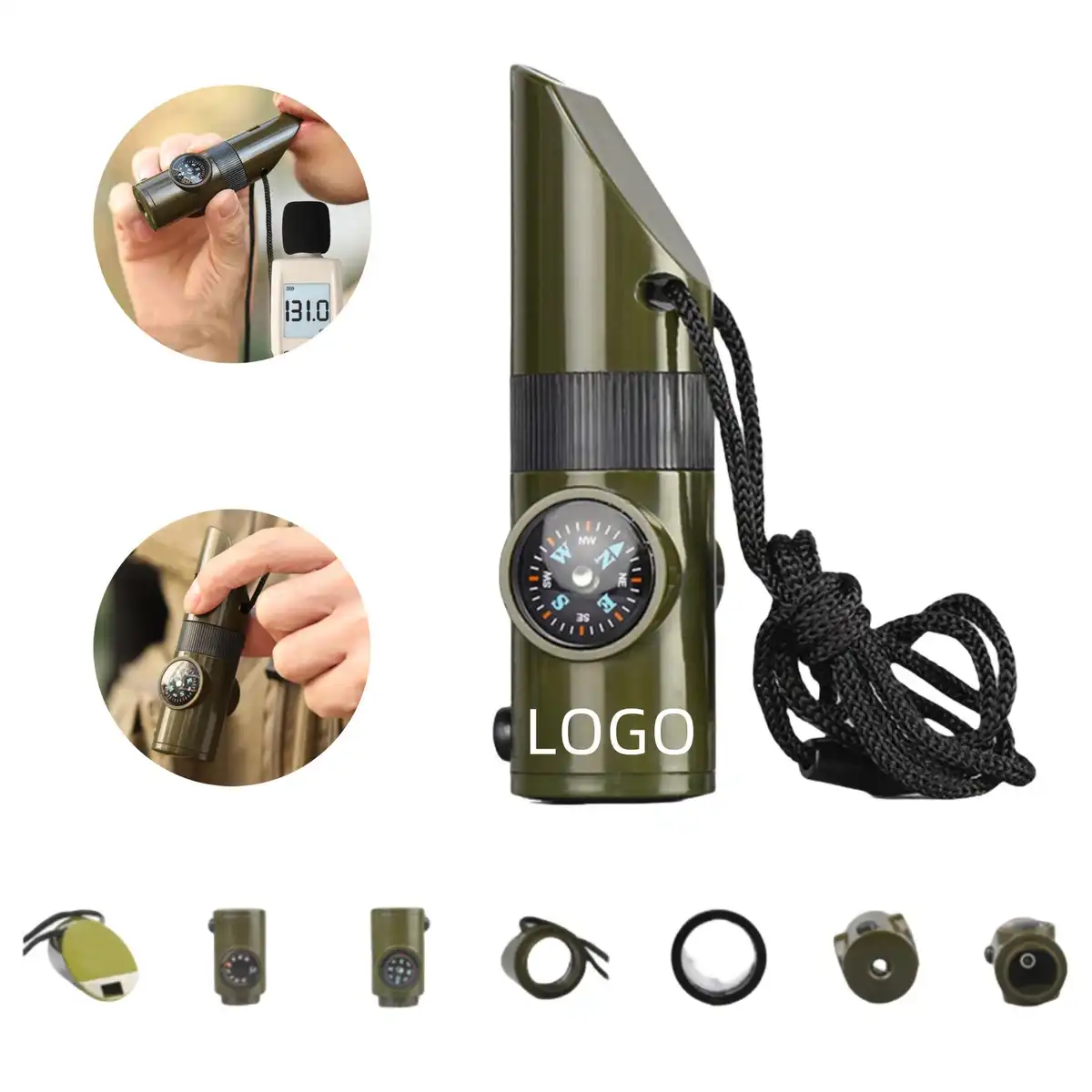 7-in-1 Survival Whistle Kit