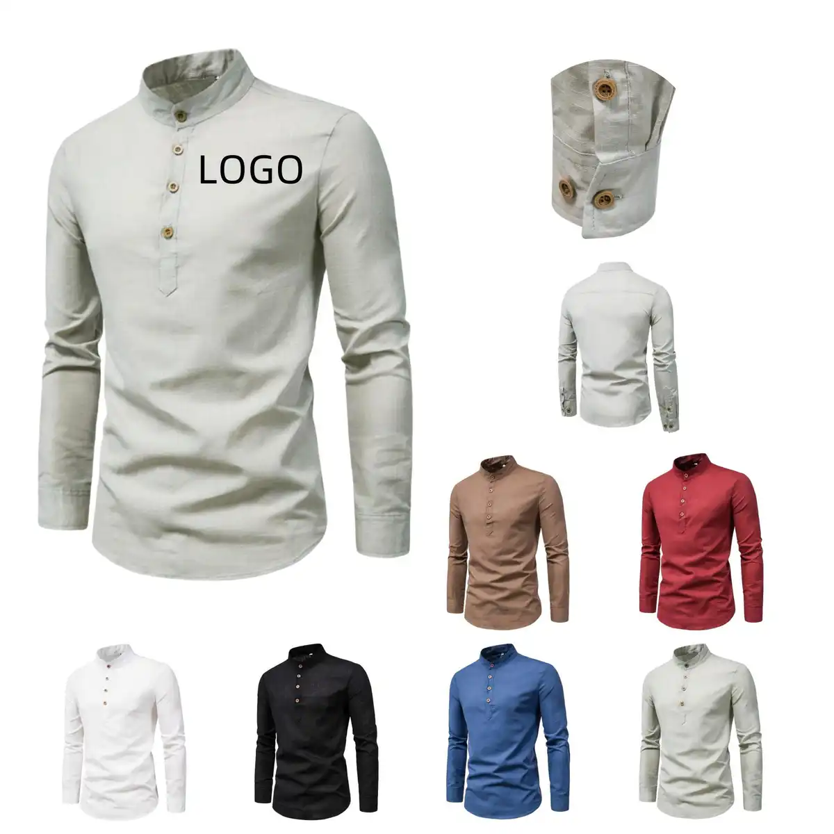 Men's Breathable Cotton Linen Shirt