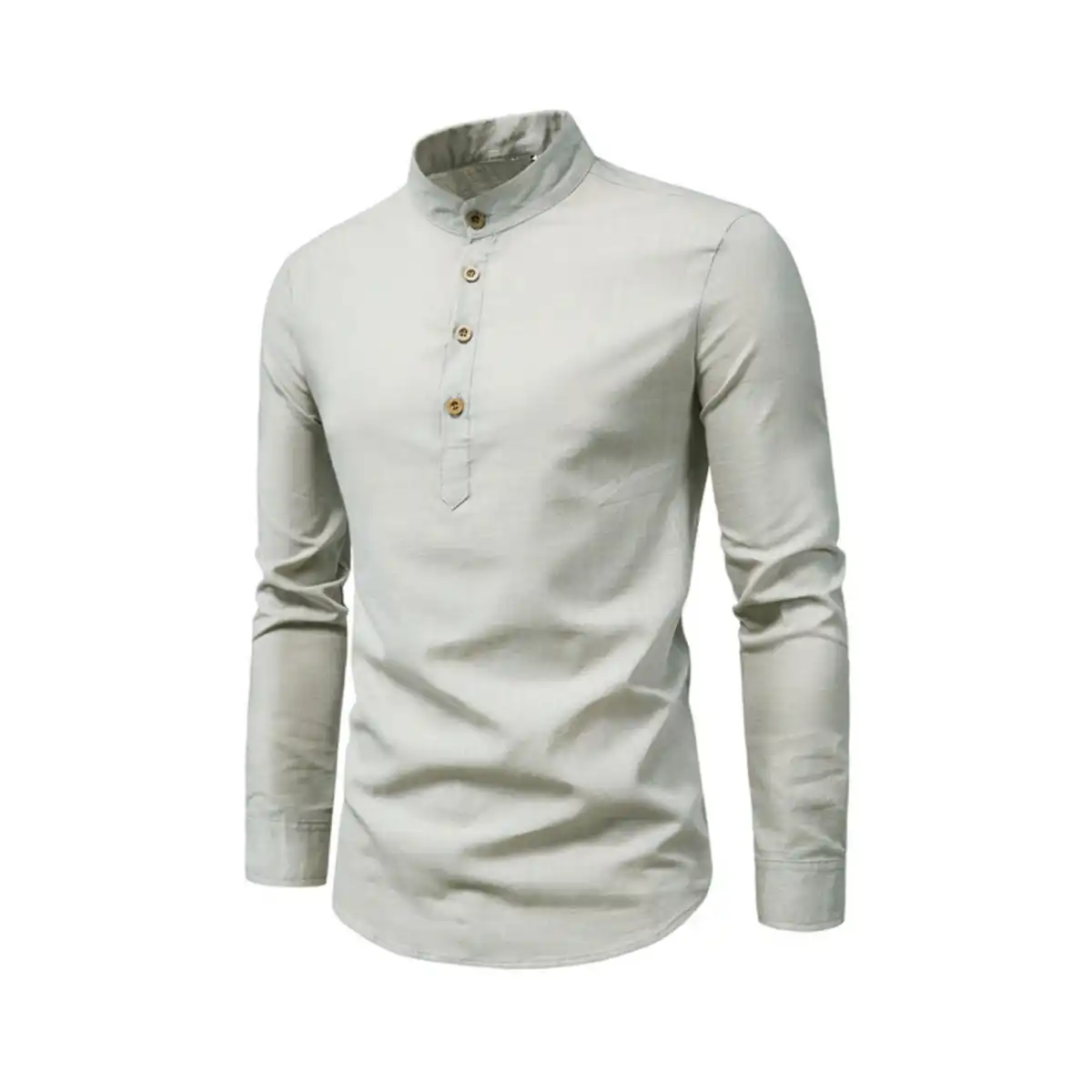 Men's Breathable Cotton Linen Shirt product detail view