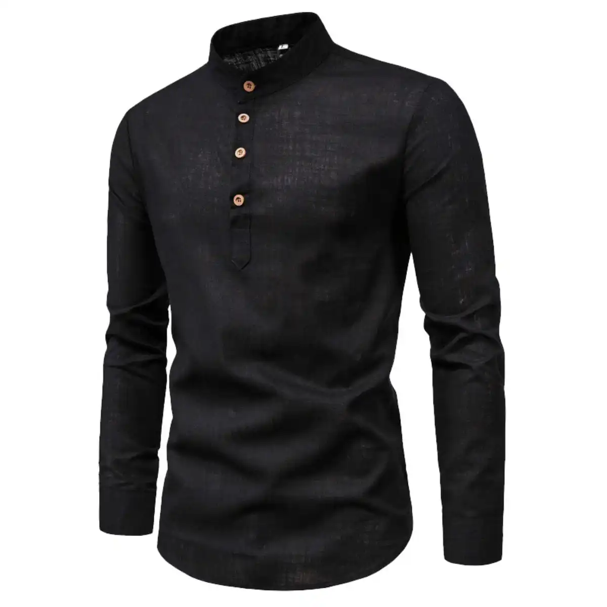 Men's Breathable Cotton Linen Shirt alternate product angle