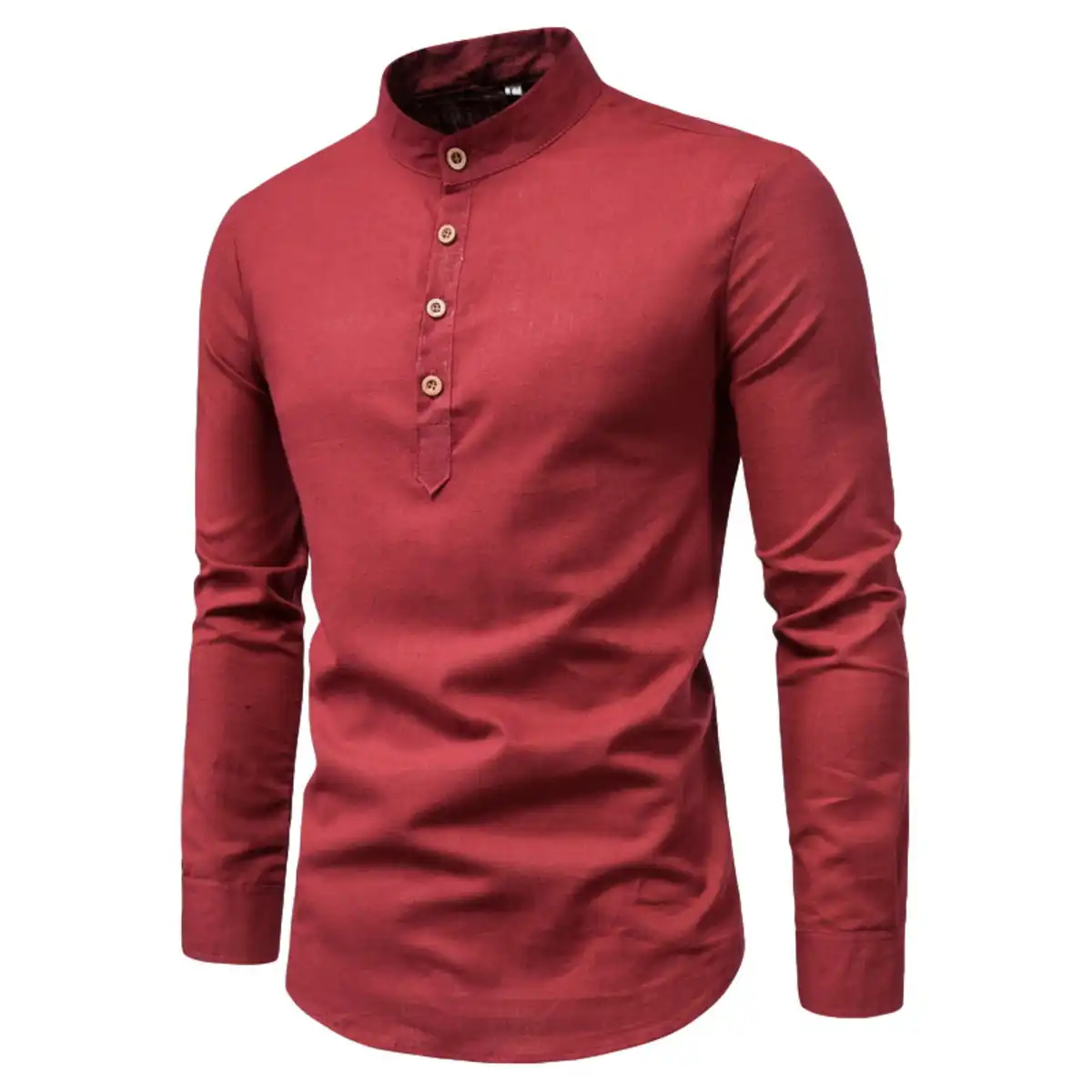 Men's Breathable Cotton Linen Shirt product with accessories
