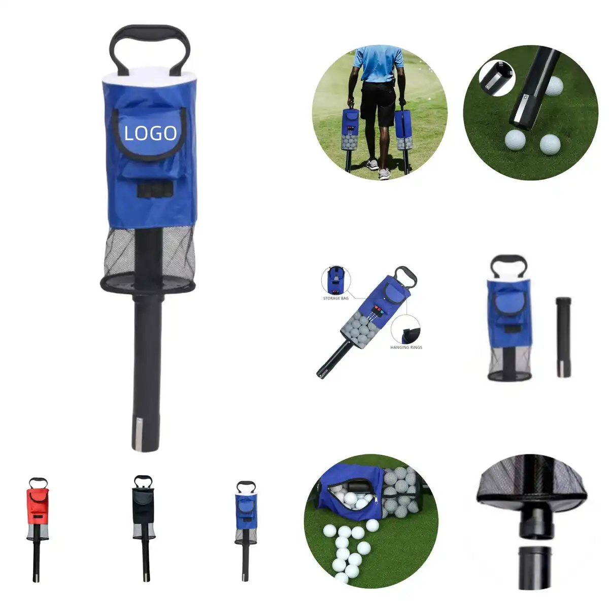 Golf Ball Retriever with Storage