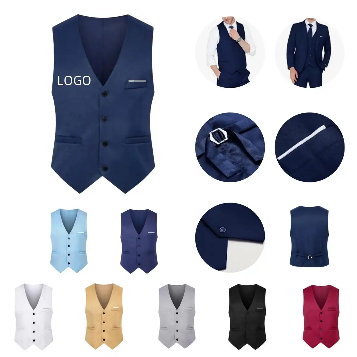 Slim Fit Waistcoat for Men