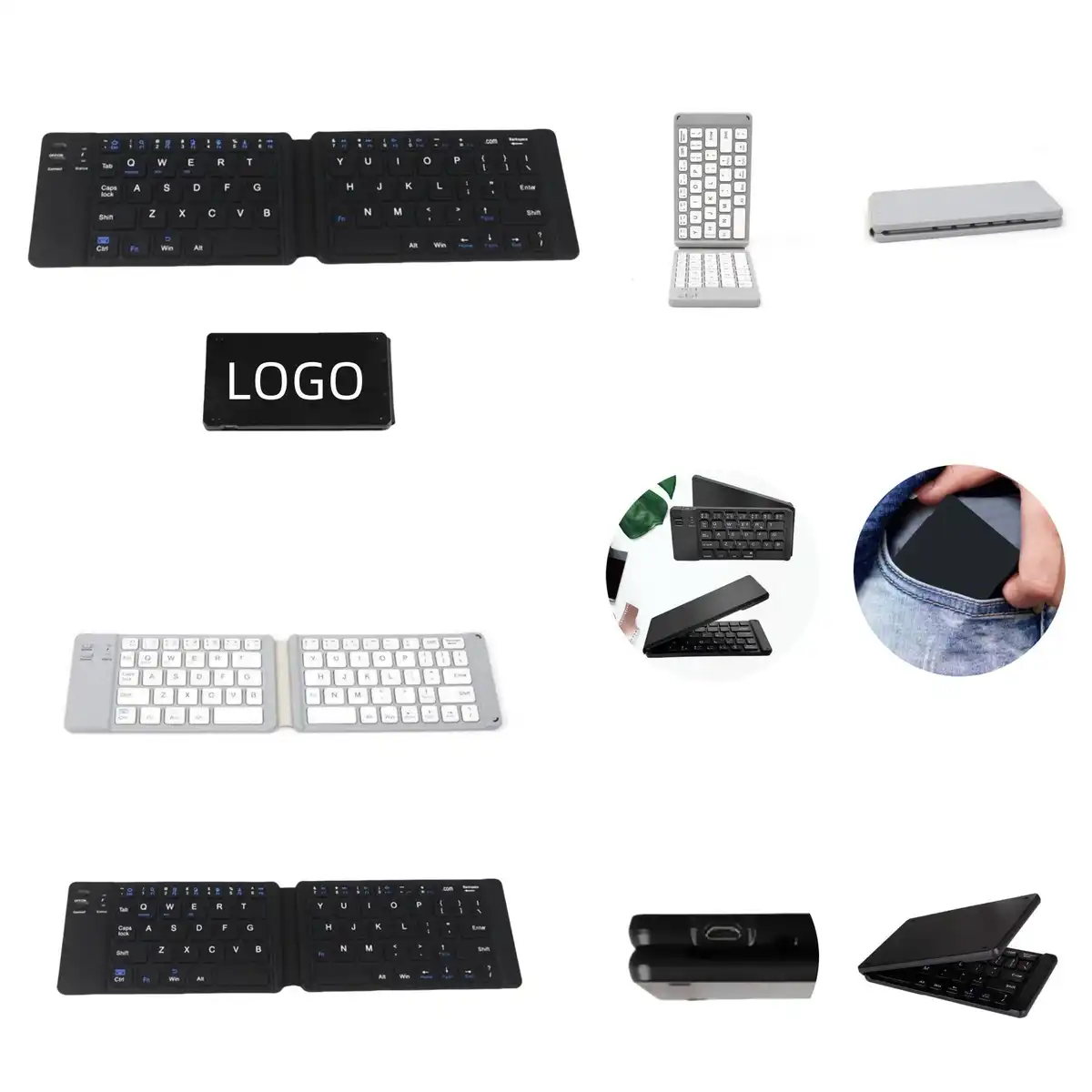 Compact Folding Bluetooth Keyboard