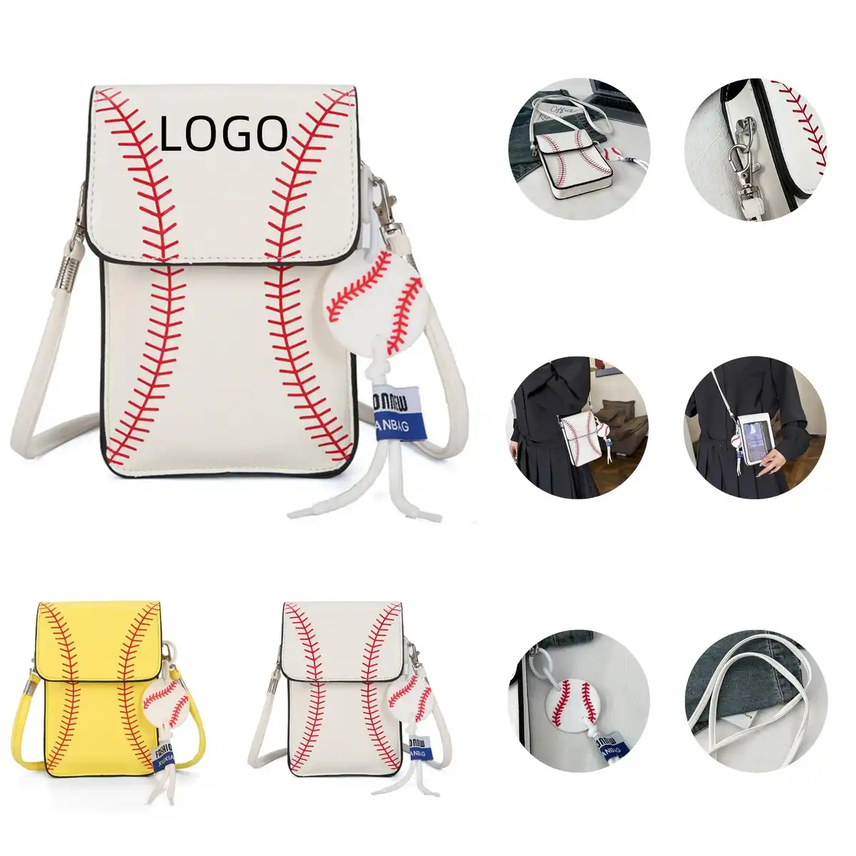 Baseball Phone Crossbody Bag