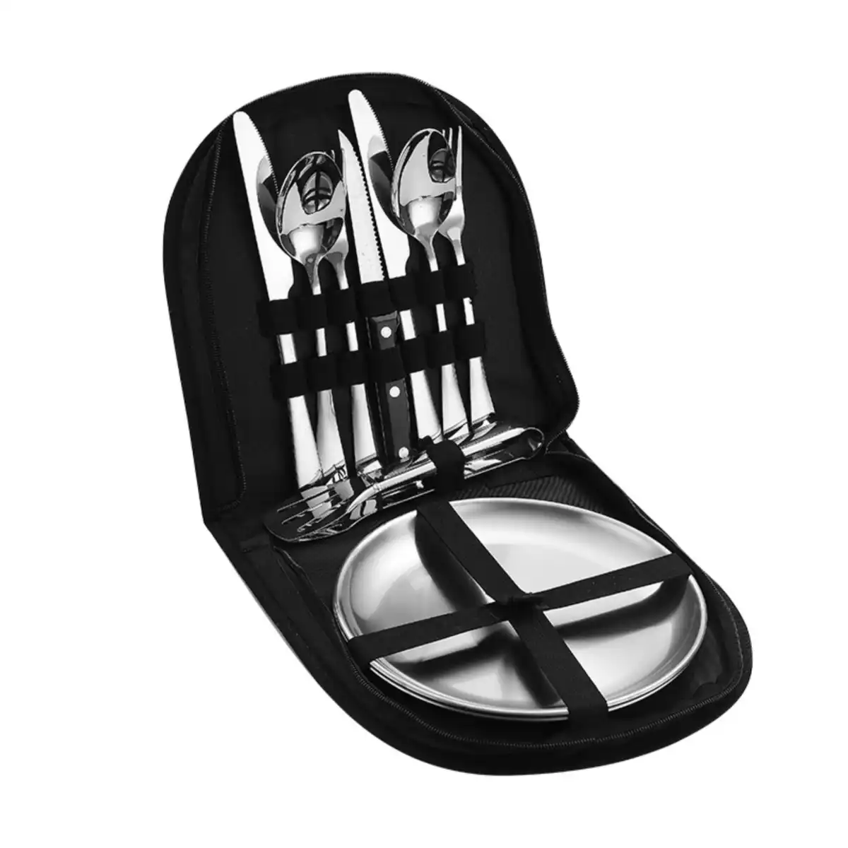 Stainless Steel Camping Cutlery Set product close-up