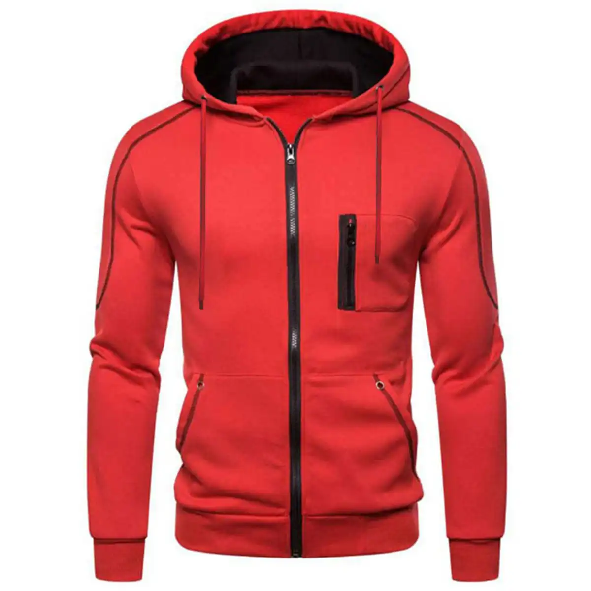 Athletic Full Zip Hoodie Sweatshirt product detail view