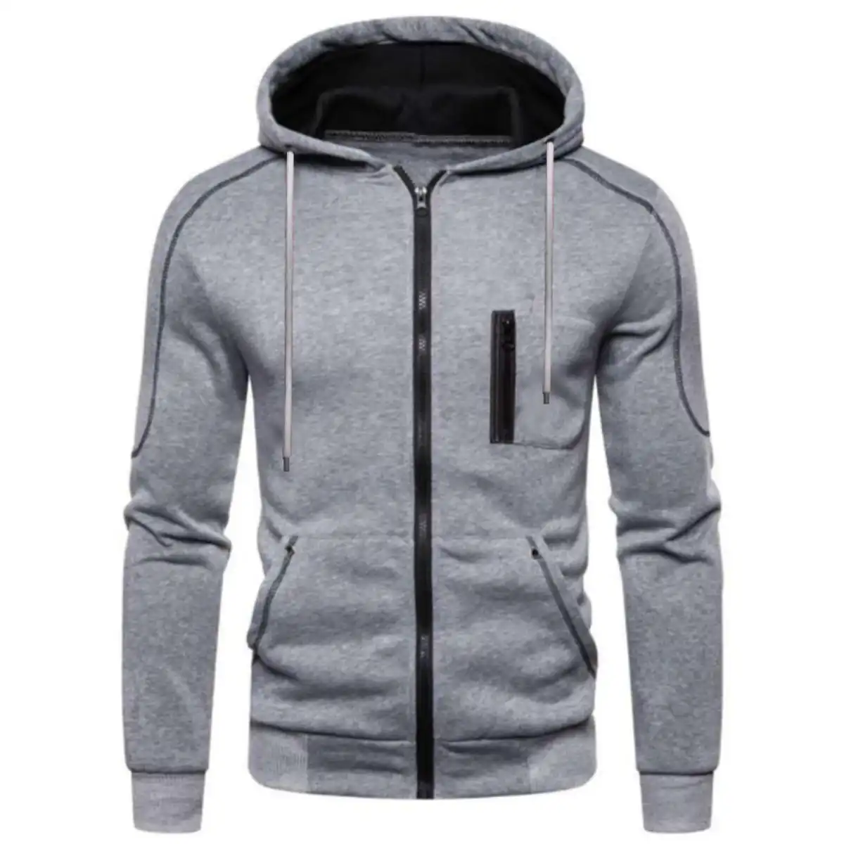 Athletic Full Zip Hoodie Sweatshirt alternate product angle
