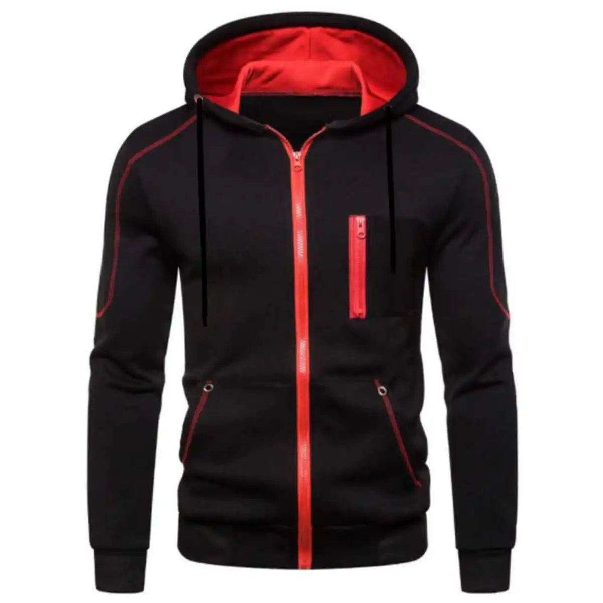 Athletic Full Zip Hoodie Sweatshirt additional product view