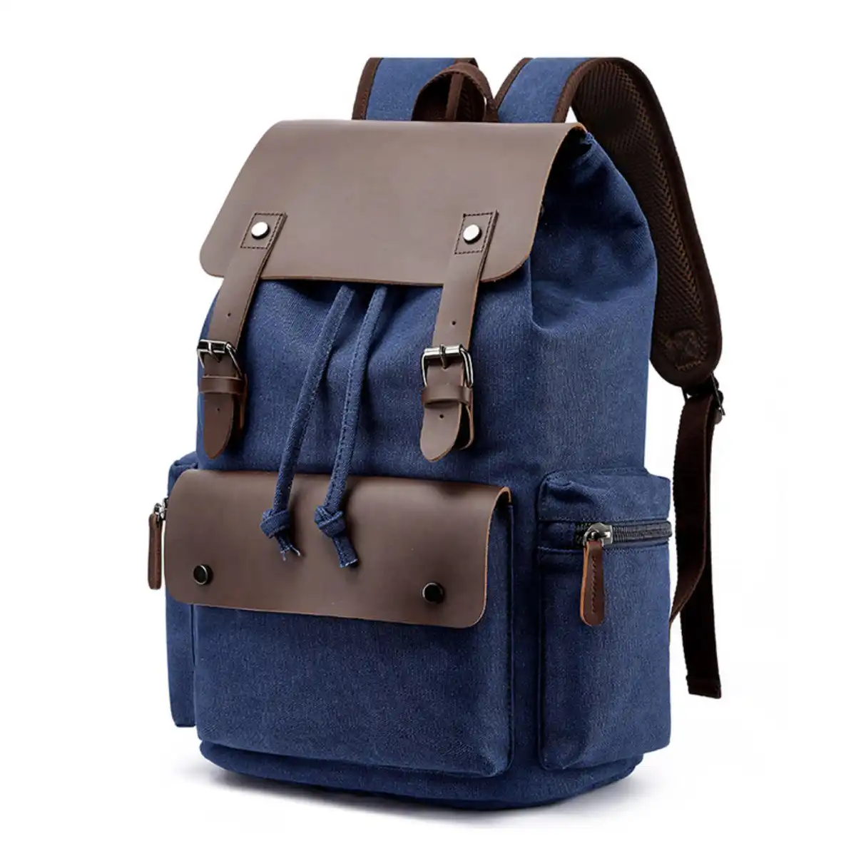 Sturdy Canvas Travel Daypack product with accessories