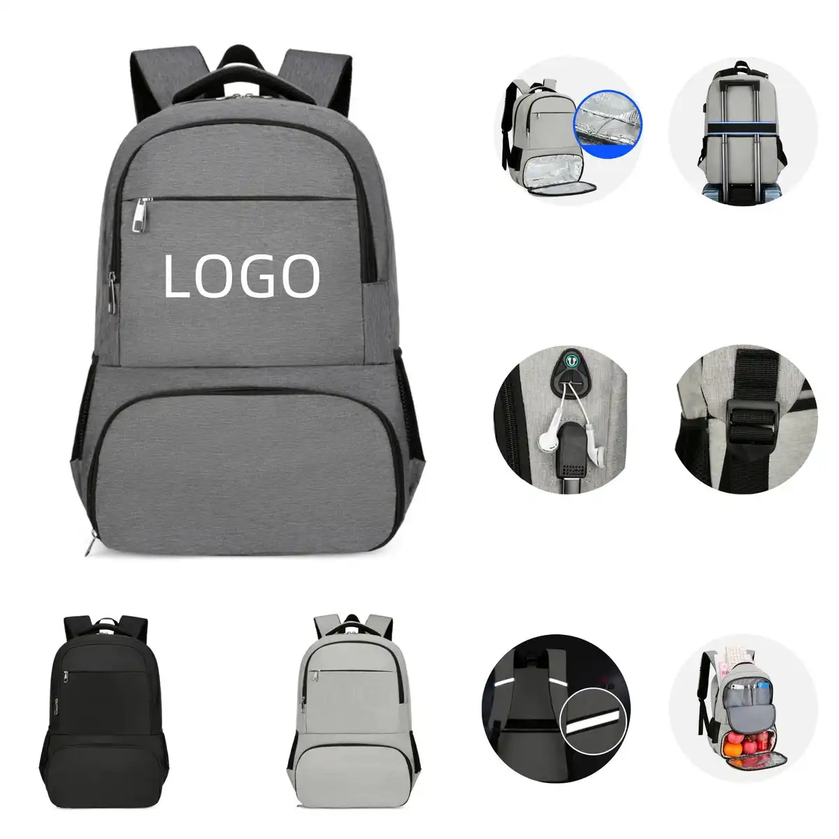 Insulated Cooler Backpack USB Port