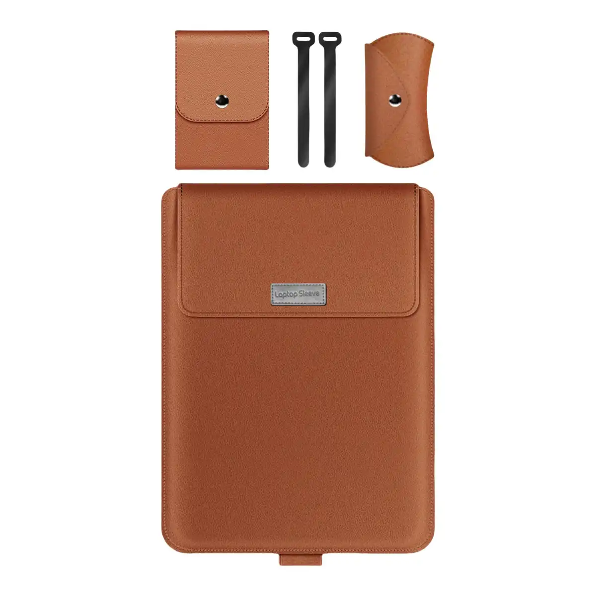 PU Leather Laptop Bag with Magnetic Stand product with accessories