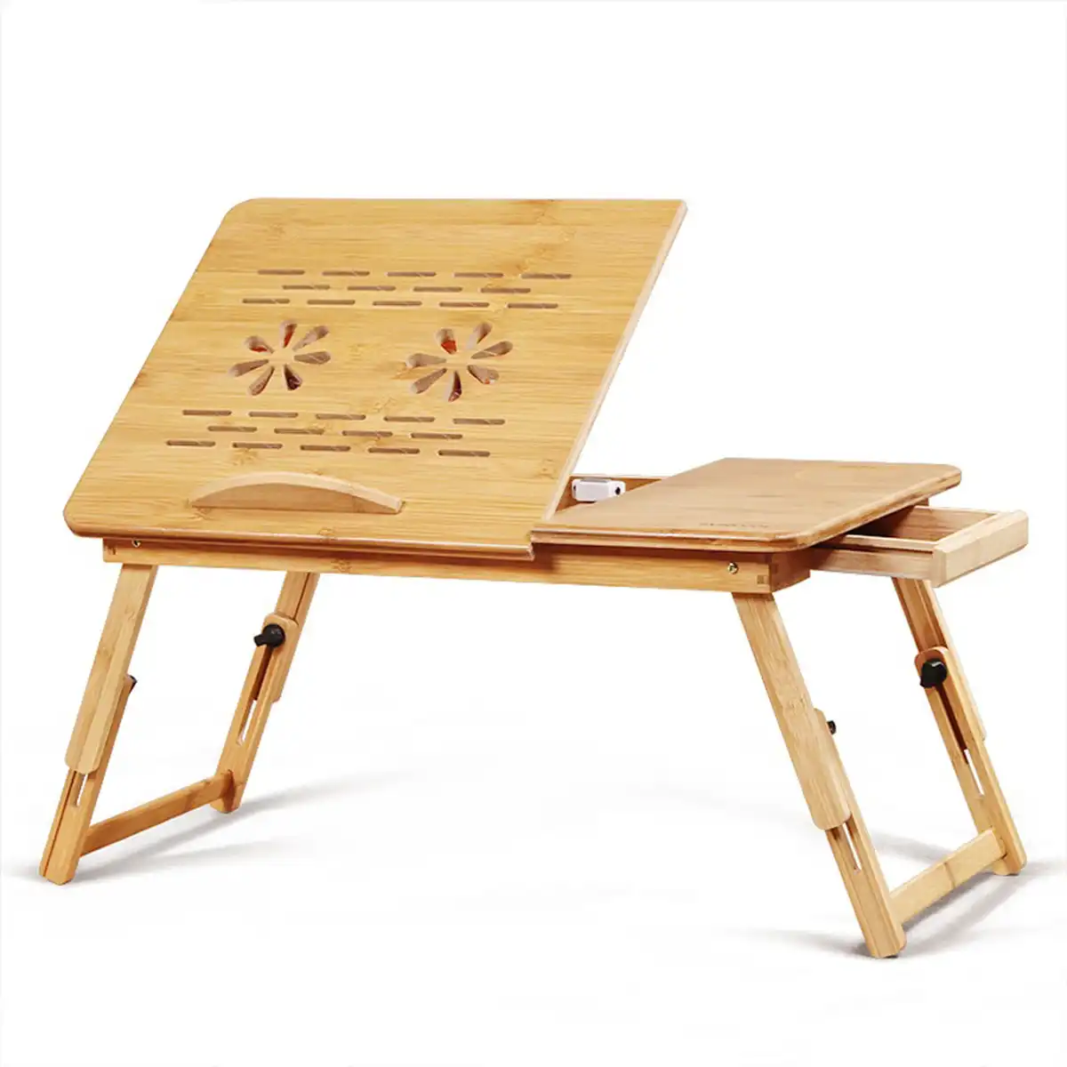 Bamboo Laptop Desk with Cooling Fans product detail view