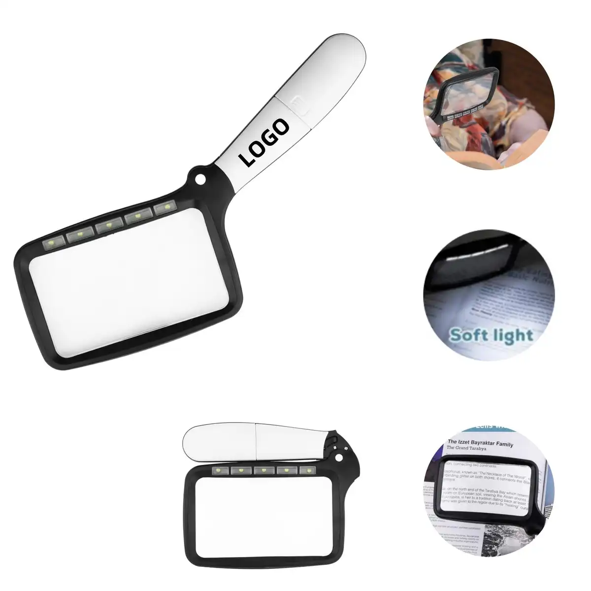 LED Magnifier 3X Foldable Light