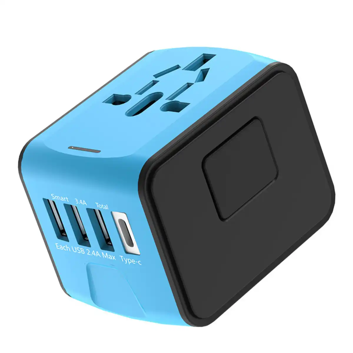 Global Plug Adapter with USB Ports product close-up