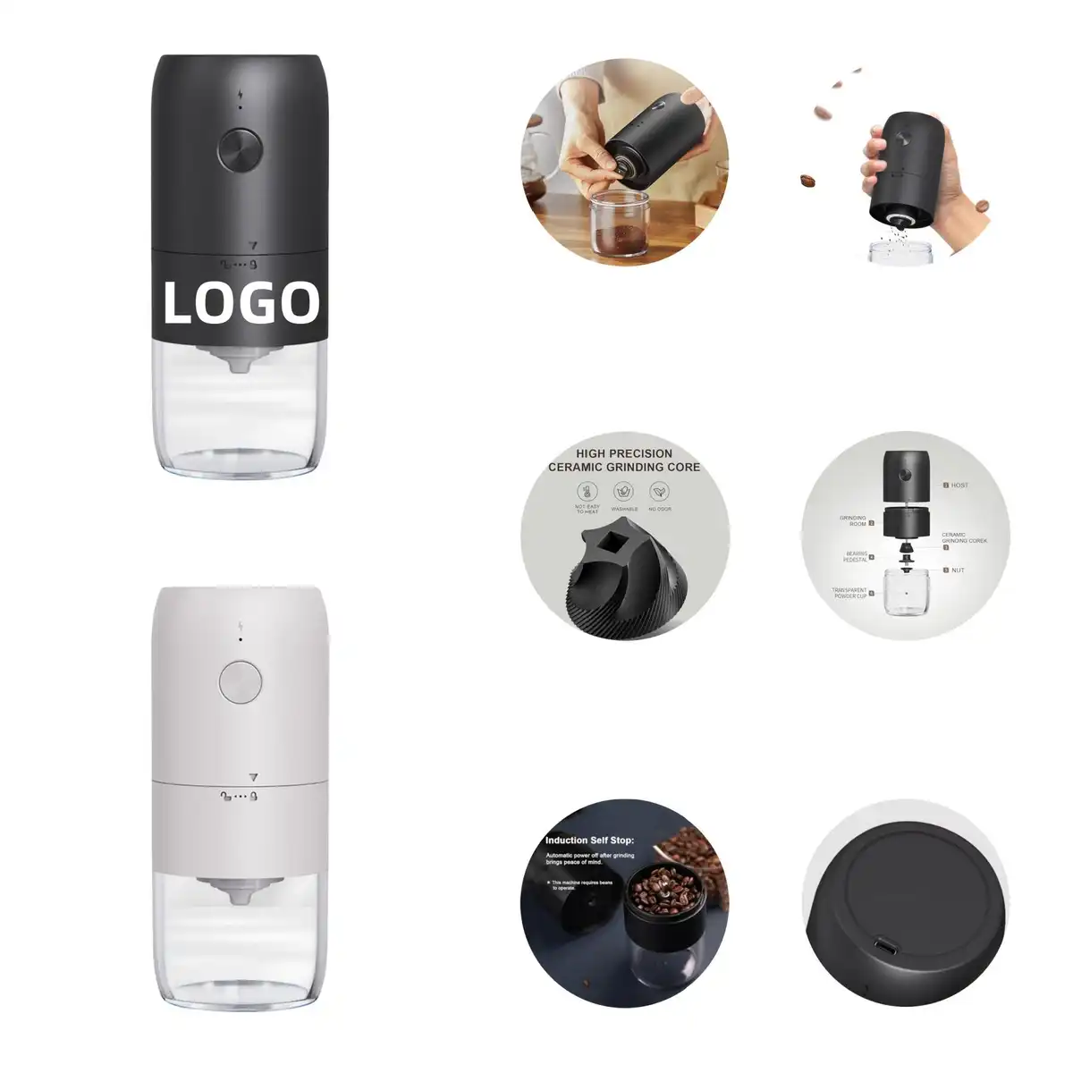 Portable Electric Coffee Grinder USB