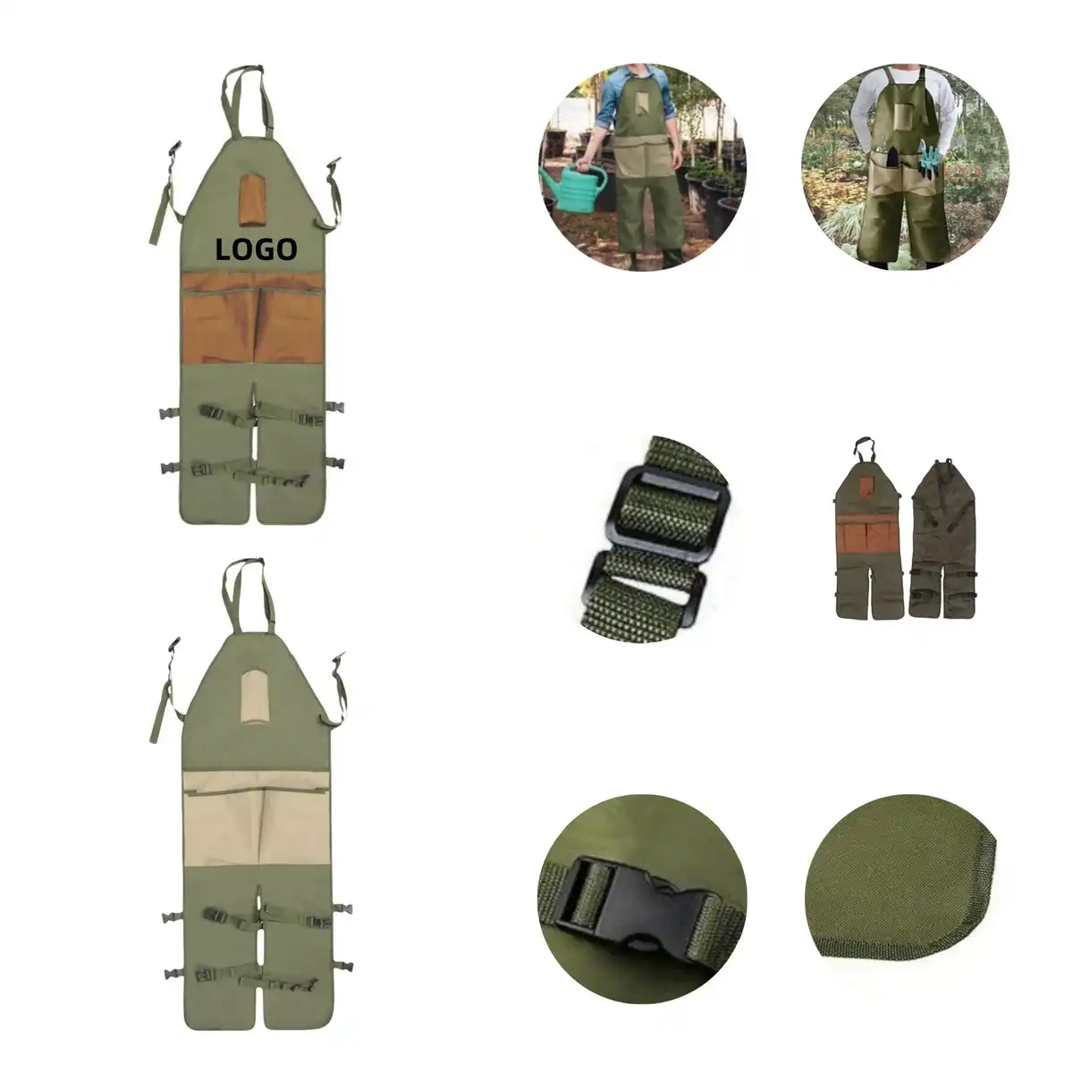 Oxford Garden Apron with Pockets