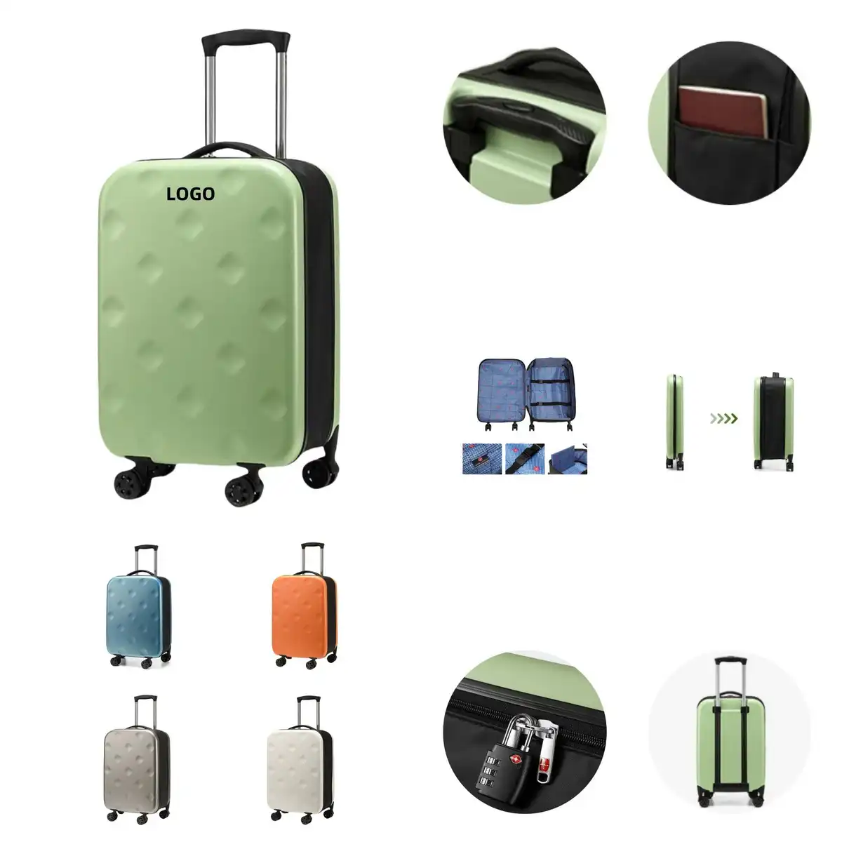 Foldable Spinner Travel Luggage