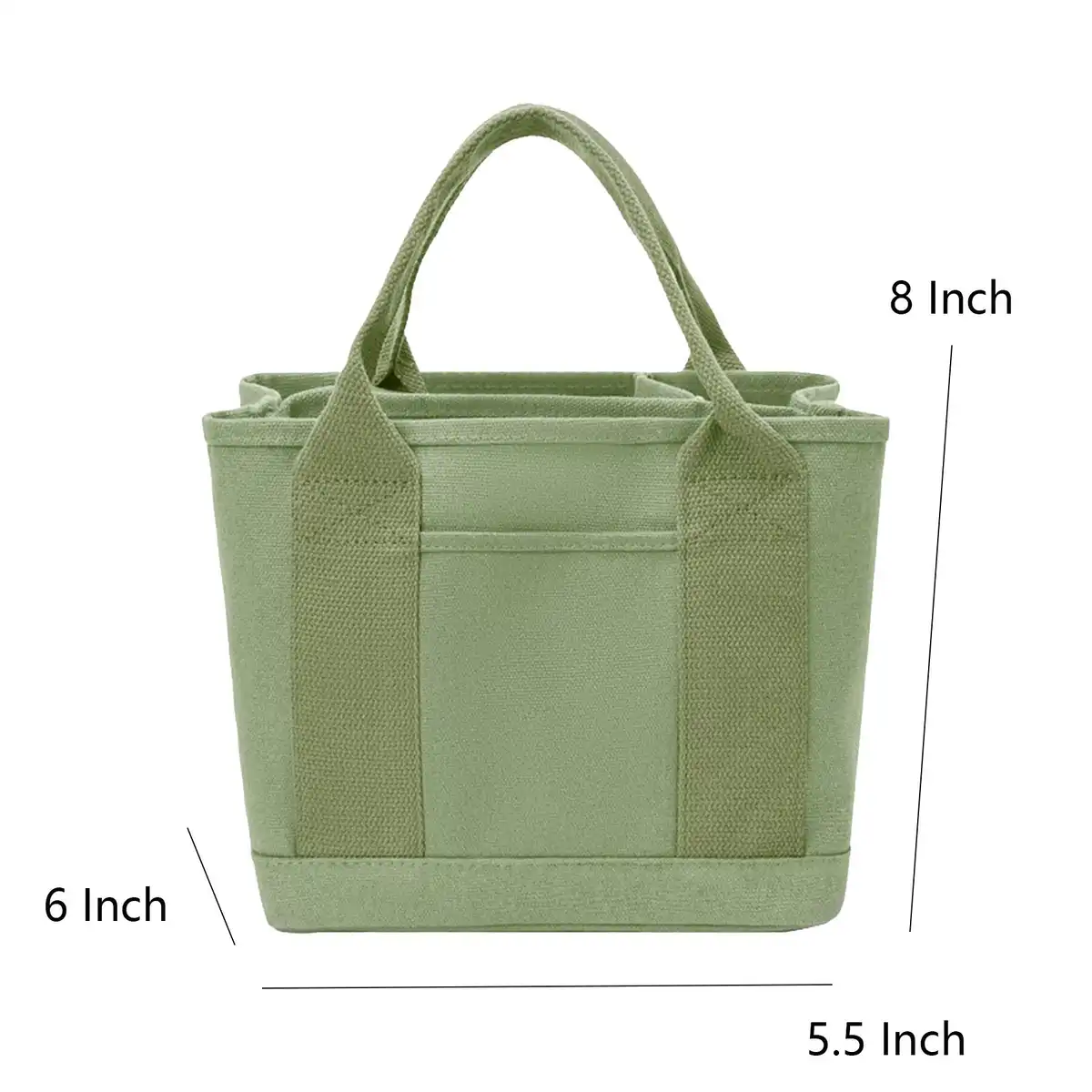 Durable Canvas Tote with Pockets product detail view