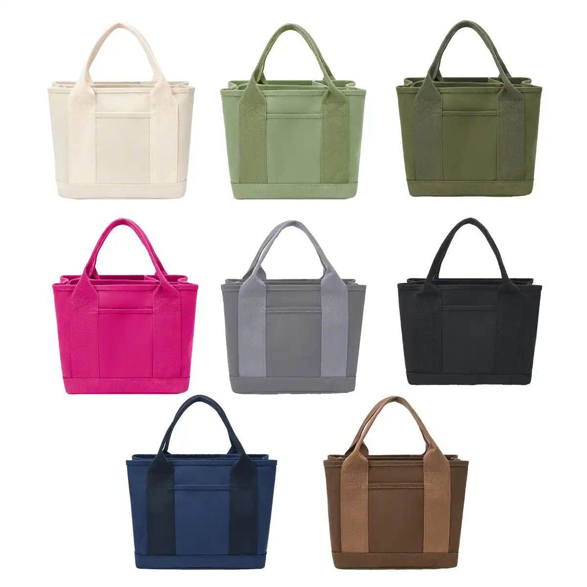 Durable Canvas Tote with Pockets alternate product angle