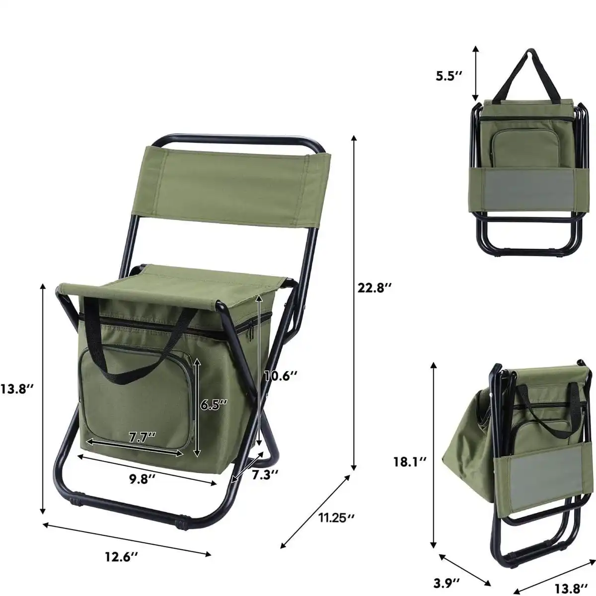 Foldable Camping Chair with Cooler product detail view
