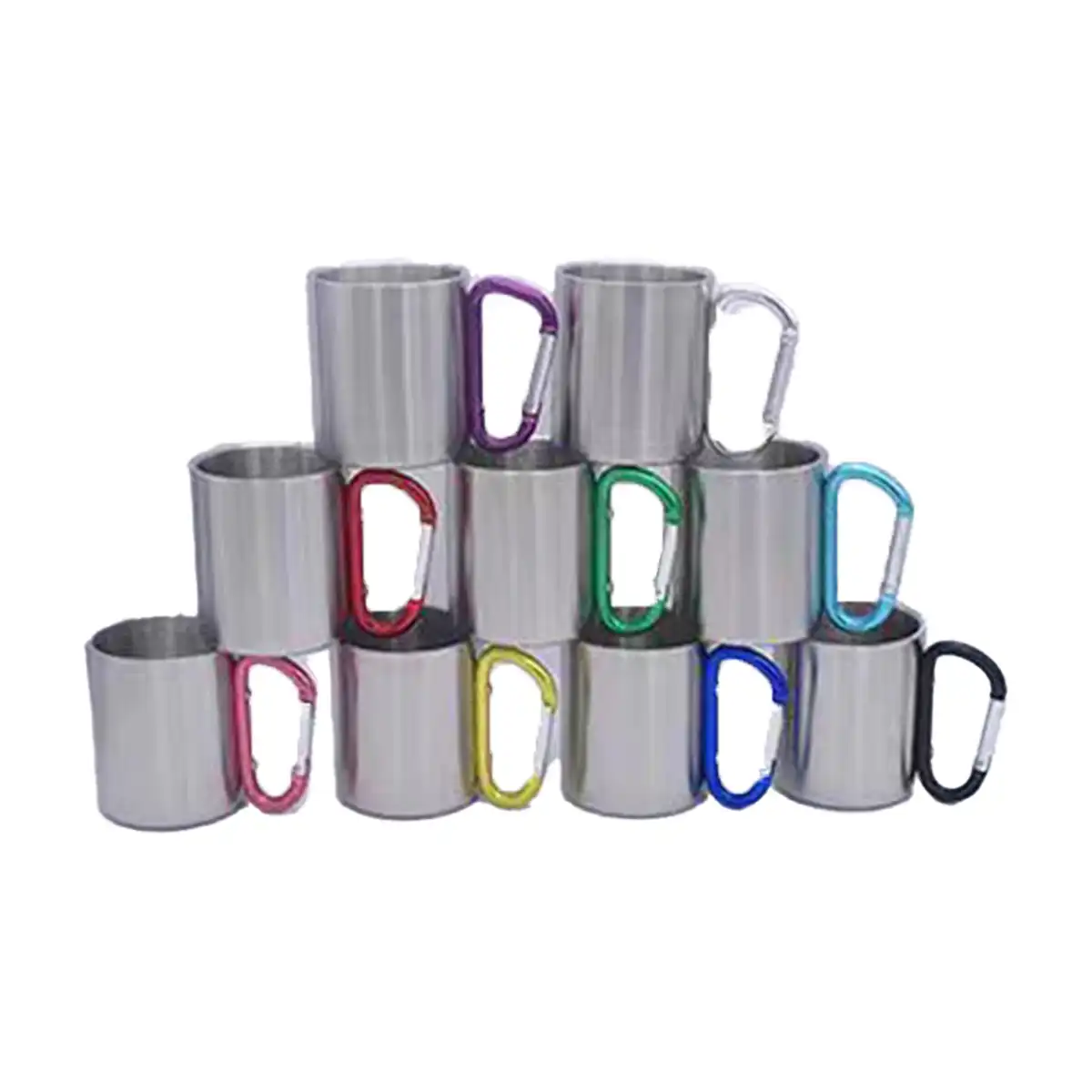 Stainless Steel Camping Cup with Carabiner alternate product angle