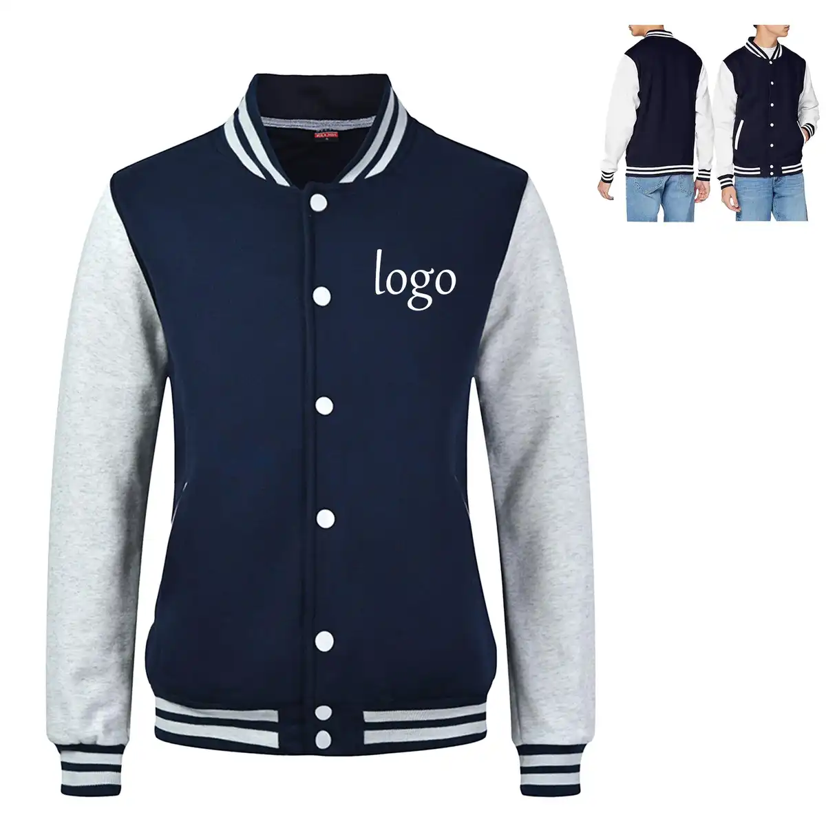 Unisex Mink Fleece Baseball Jacket