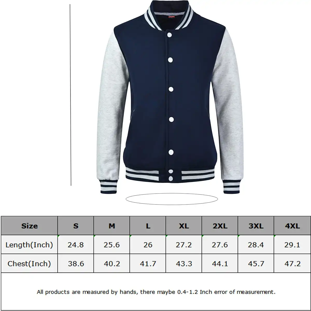 Unisex Mink Fleece Baseball Jacket product detail view