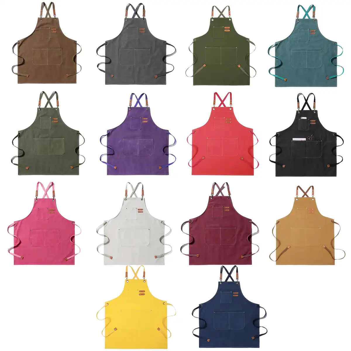 Adjustable Cotton Chef Apron alternate product angle