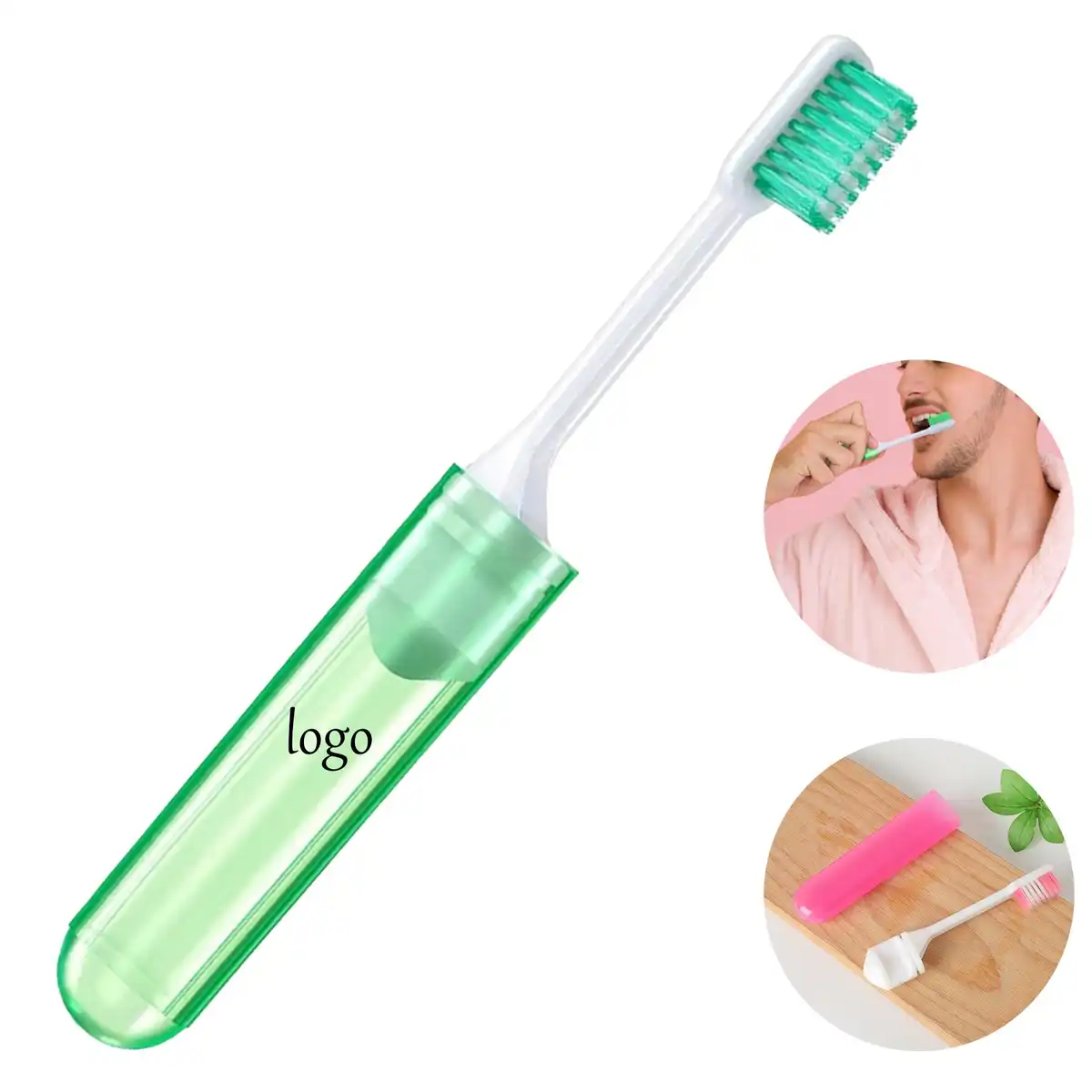 Folding Travel Toothbrush with Ventilated Case
