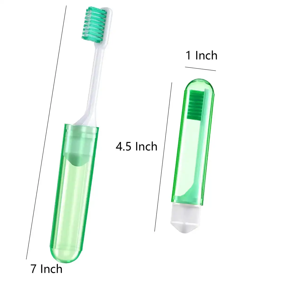 Folding Travel Toothbrush with Ventilated Case product detail view