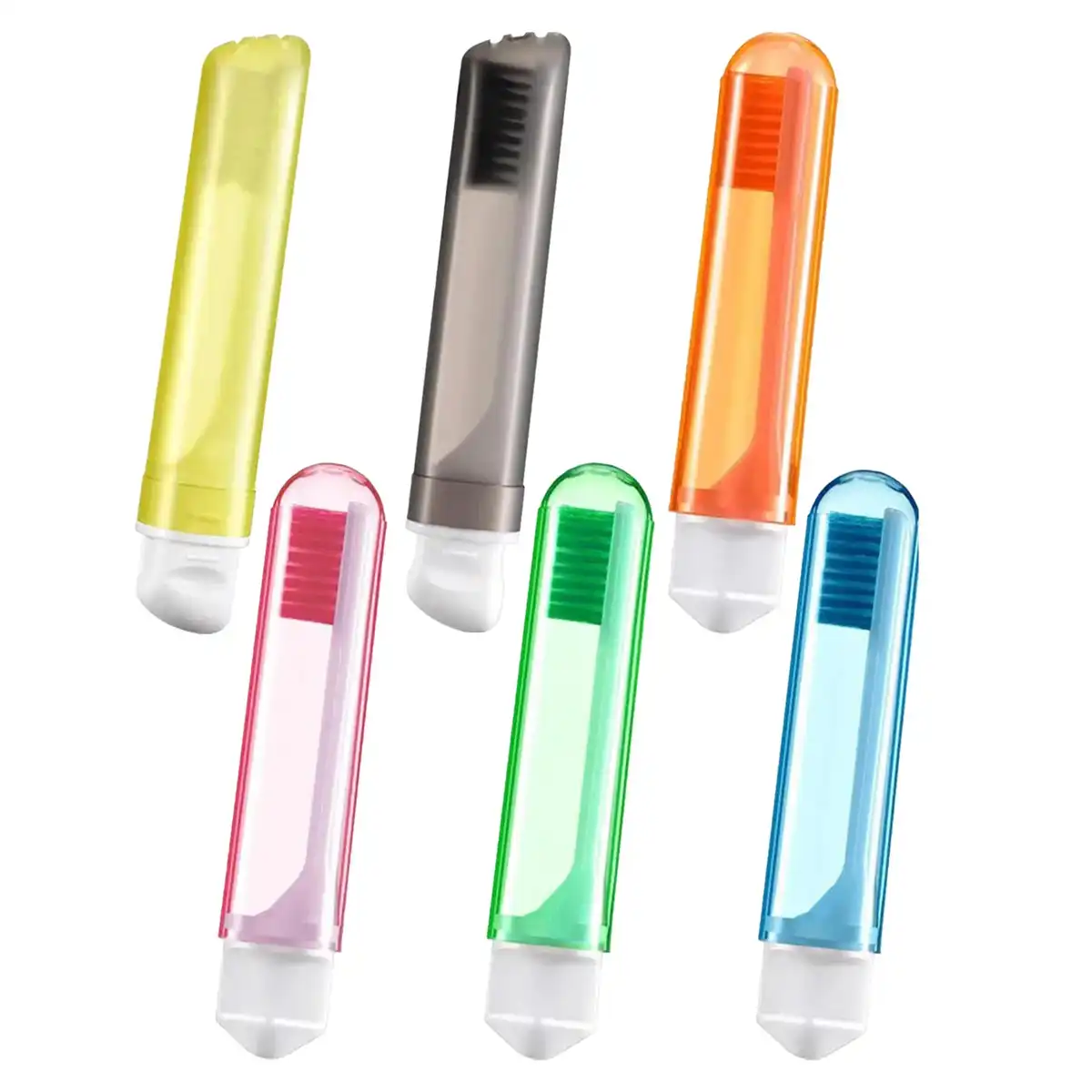 Folding Travel Toothbrush with Ventilated Case alternate product angle