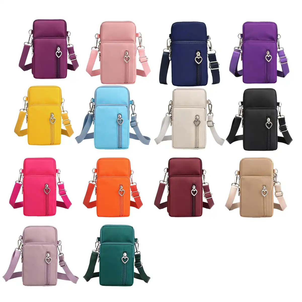 Compact Nylon Crossbody Bag with Pockets alternate product angle
