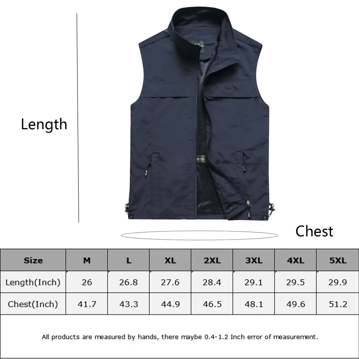 Reversible Travel Vest with Pockets product detail view
