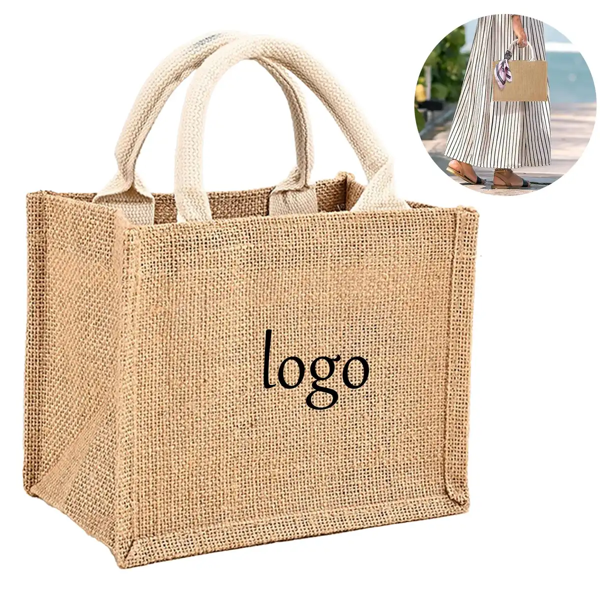 Eco Friendly Burlap Tote Bag