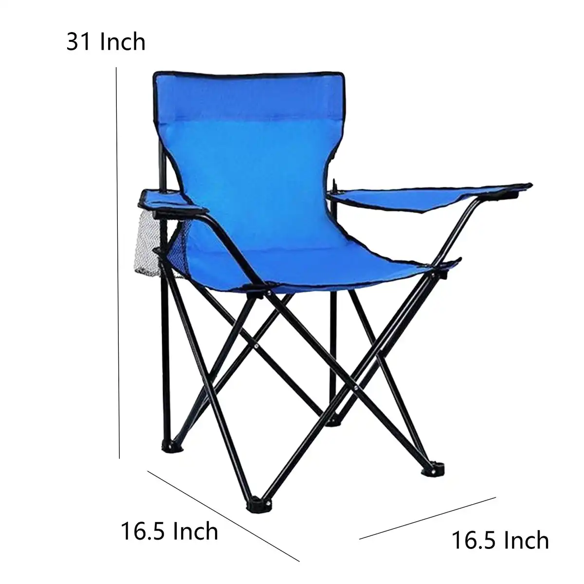 Durable Folding Beach Chair with Cup Holder product detail view