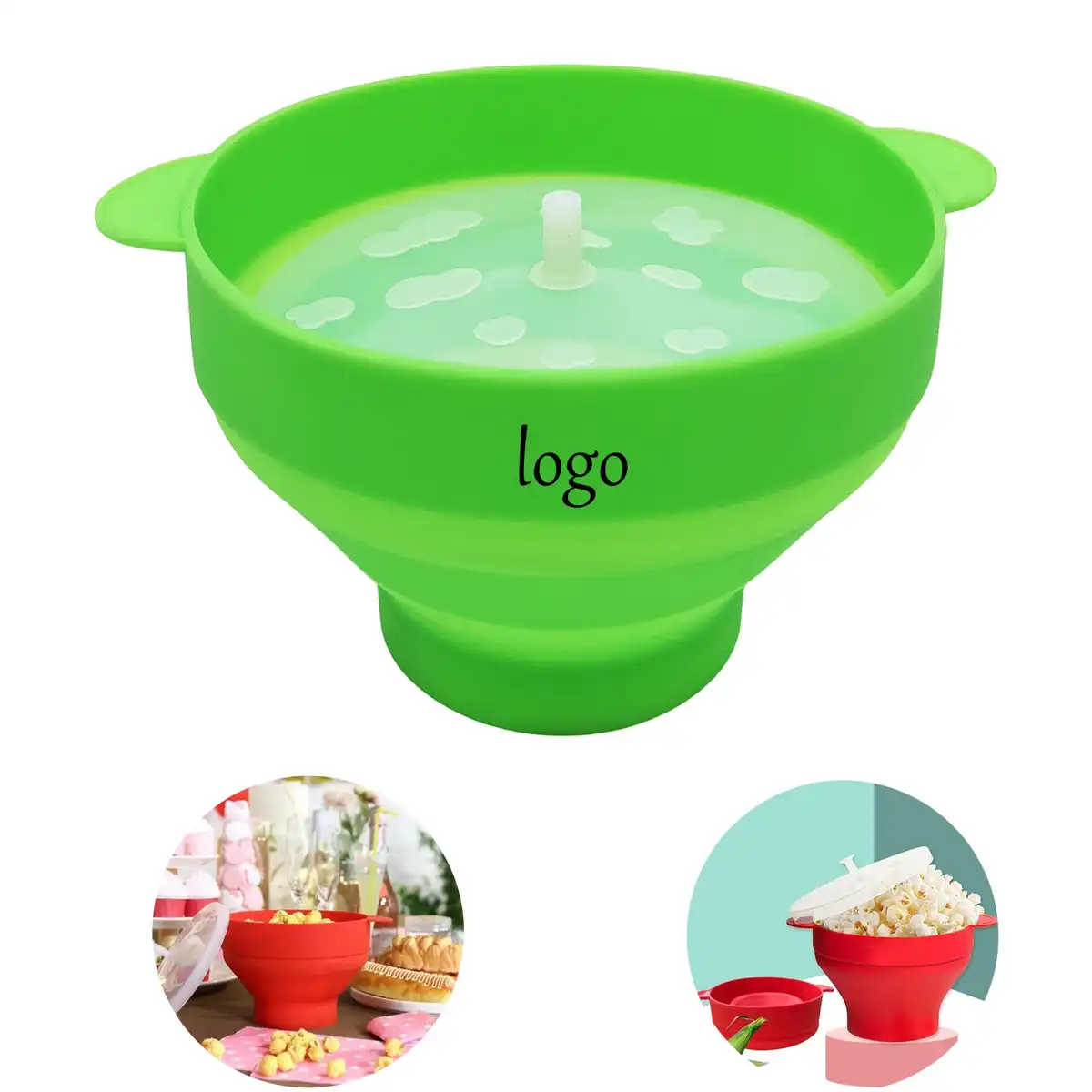Microwave Popcorn Popper Silicone Bowl