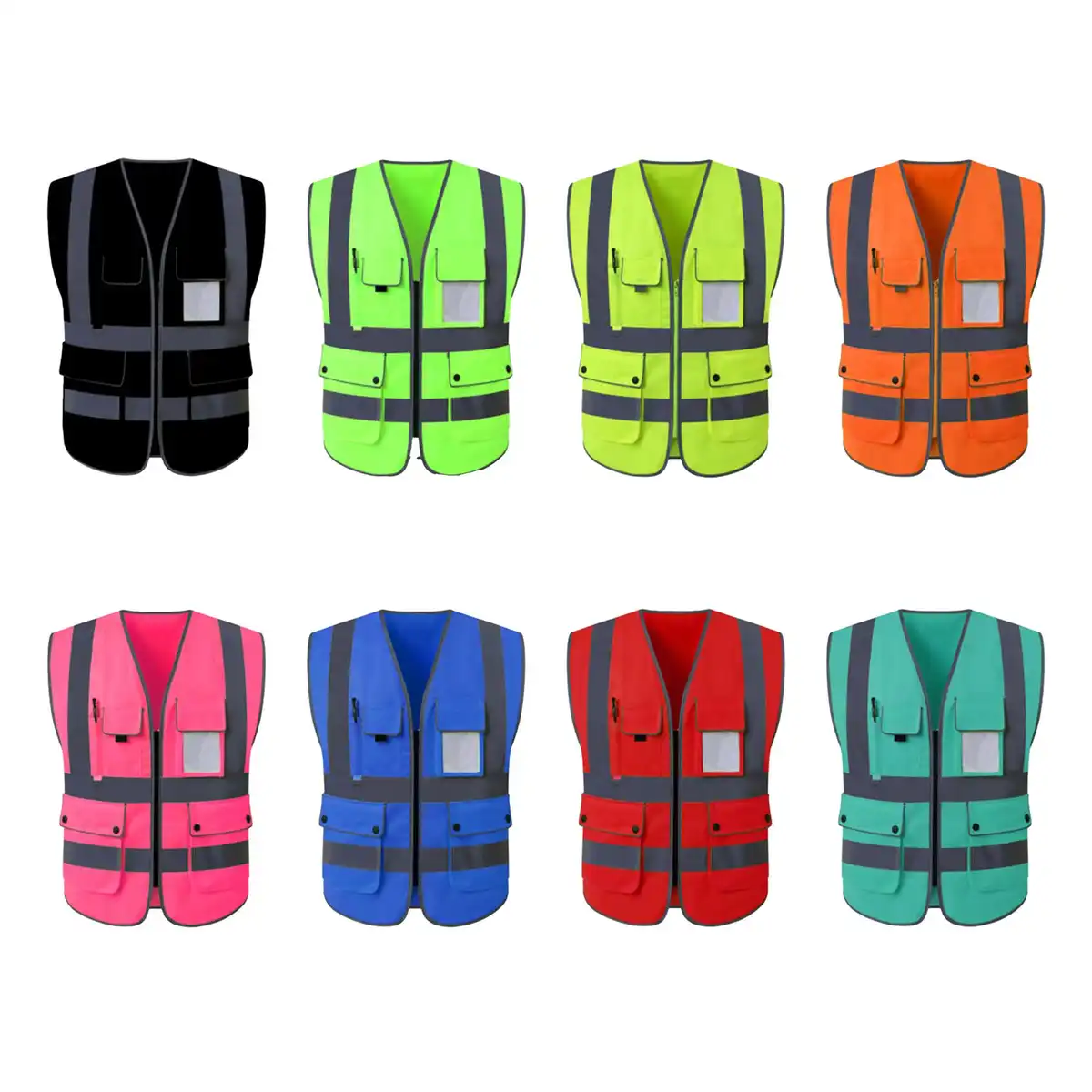 Reflective Safety Vest with Pockets alternate product angle