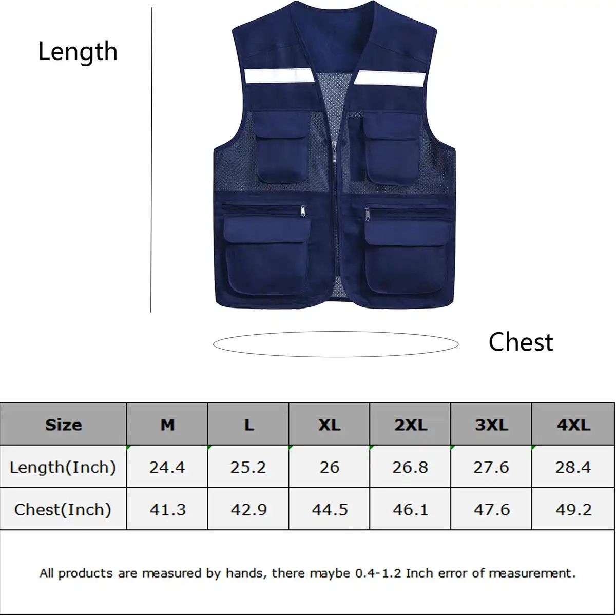 Hi Vis Mesh Safety Vest product detail view