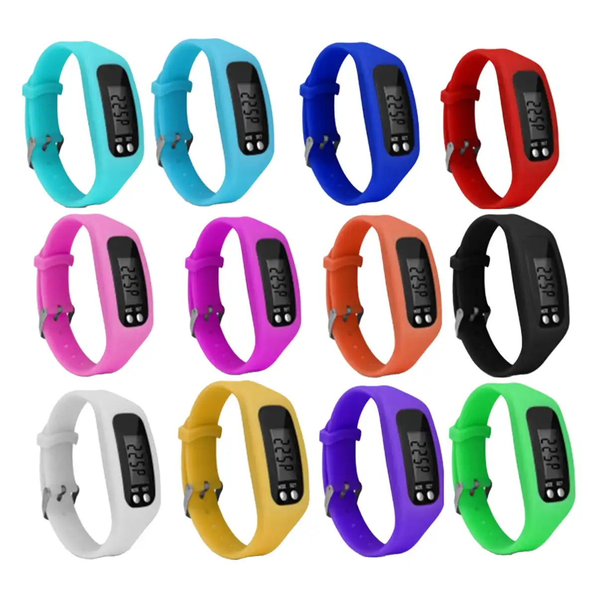 Silicone Fitness Pedometer Watch alternate product angle