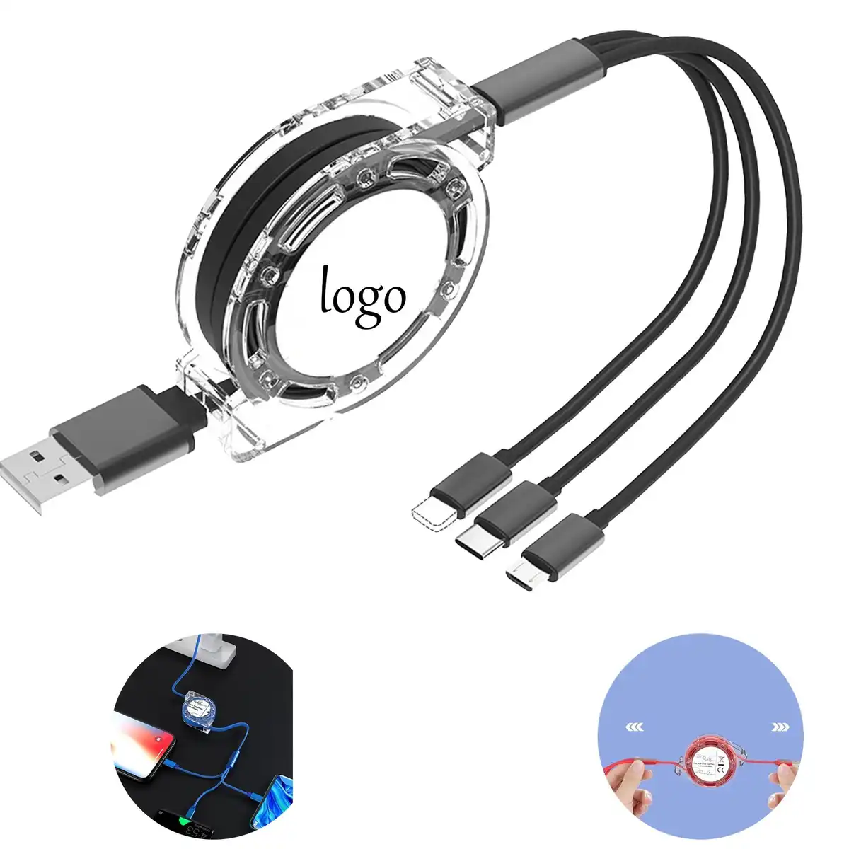 3 in 1 Retractable Charging Cable