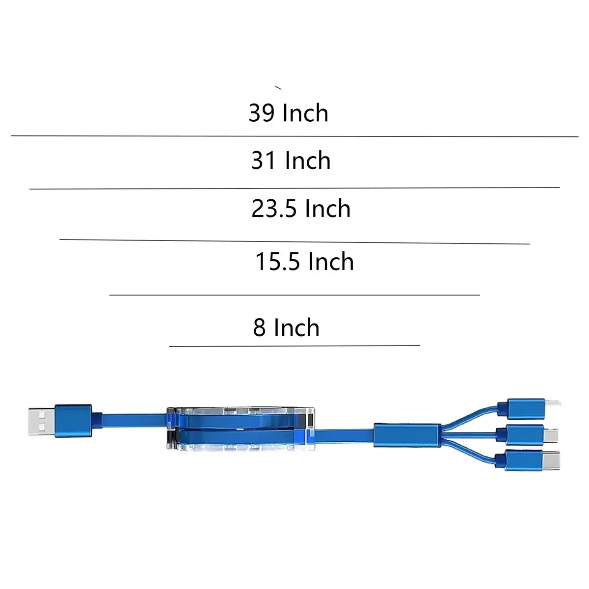 3 in 1 Retractable Charging Cable product detail view