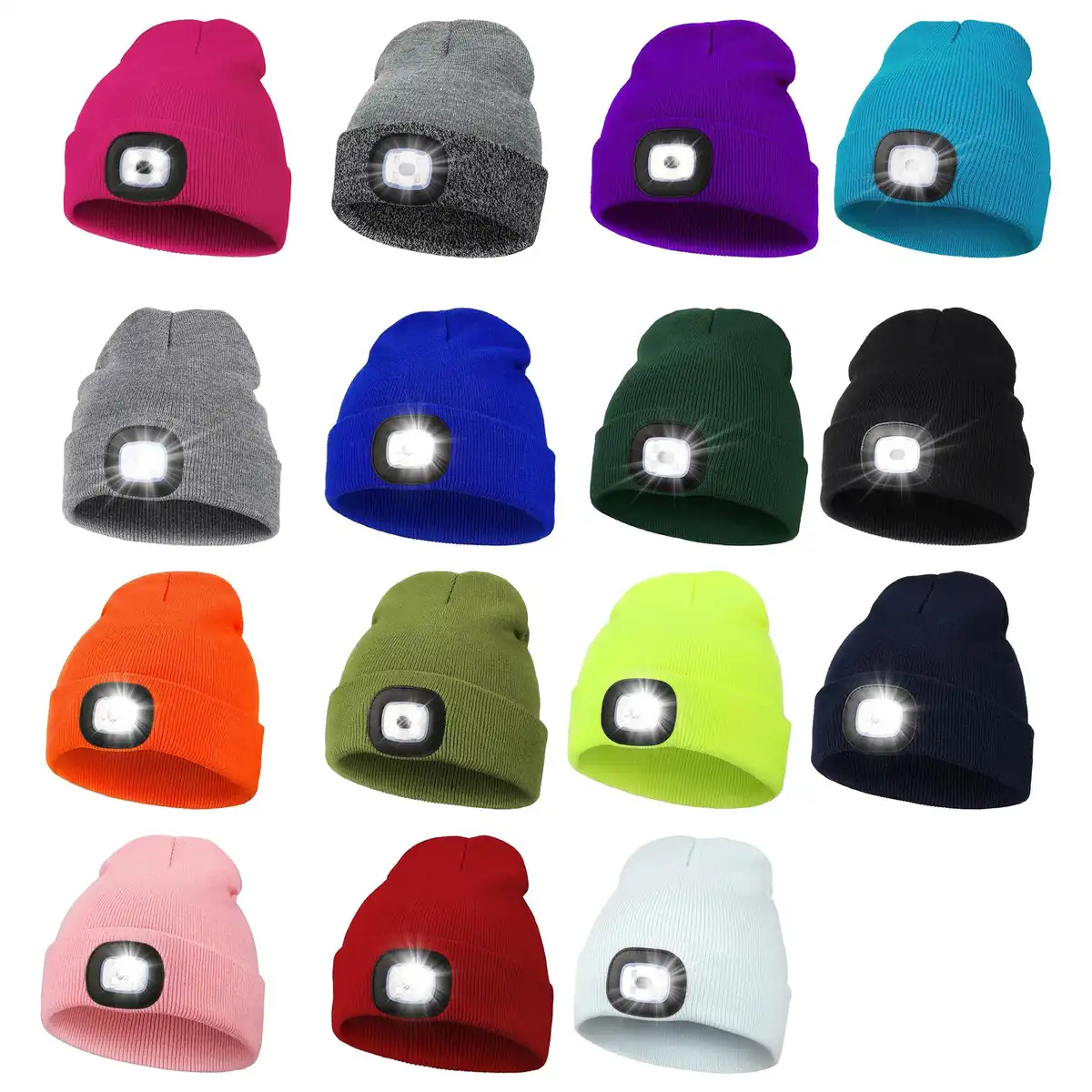 Rechargeable LED Beanie Hat alternate product angle