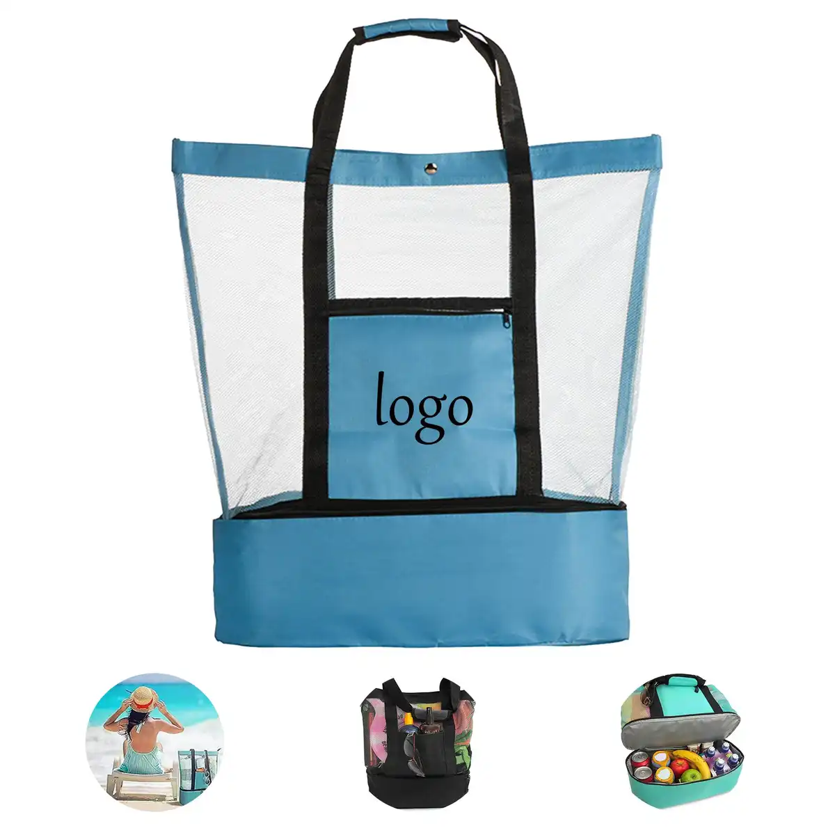 Quick Dry Mesh Beach Cooler Tote