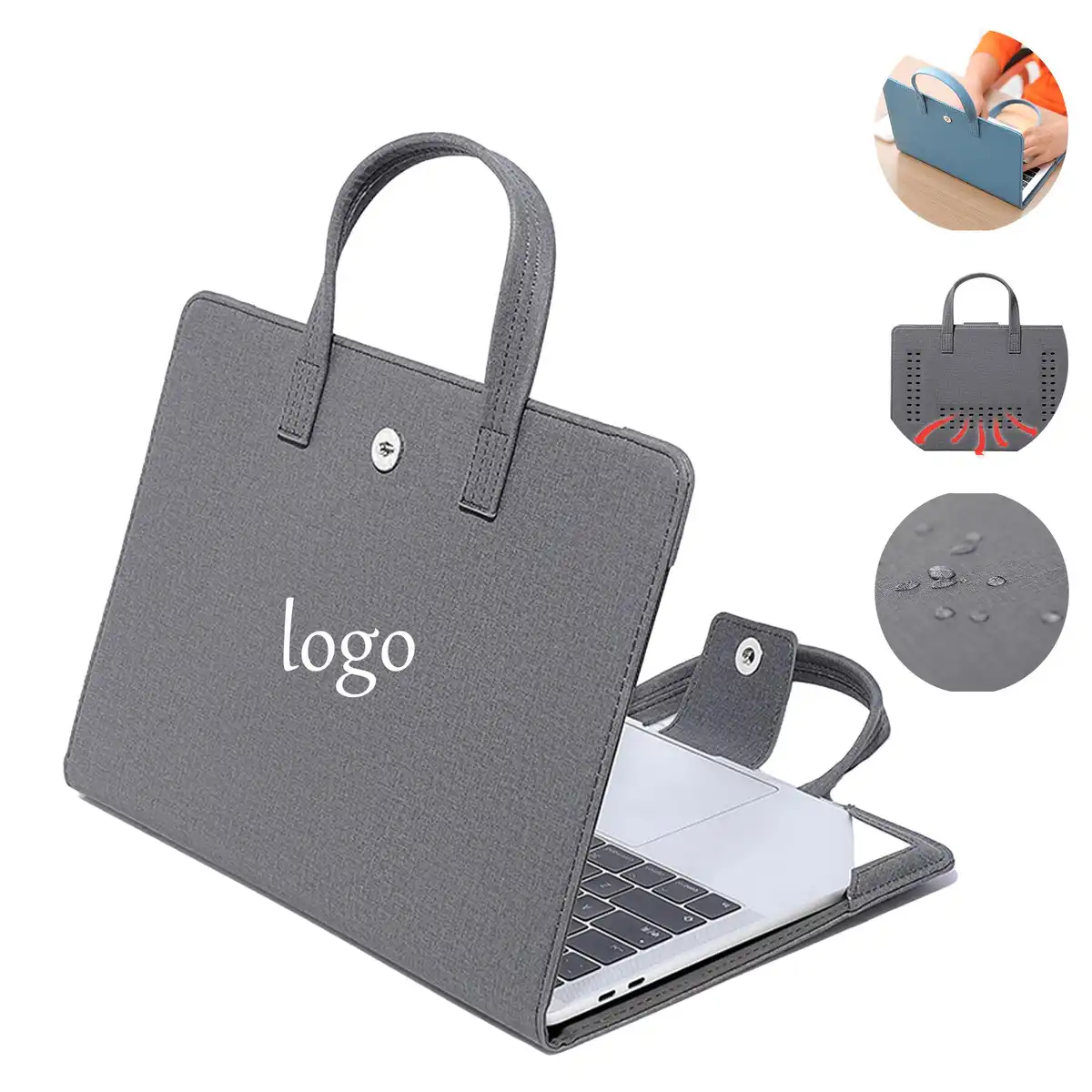 Waterproof Laptop Briefcase with Charging Compartment