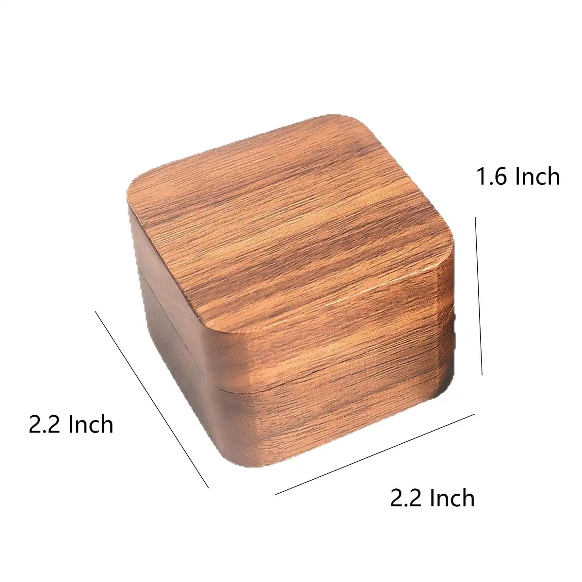 Magnetic Wooden Ring Storage Box product detail view