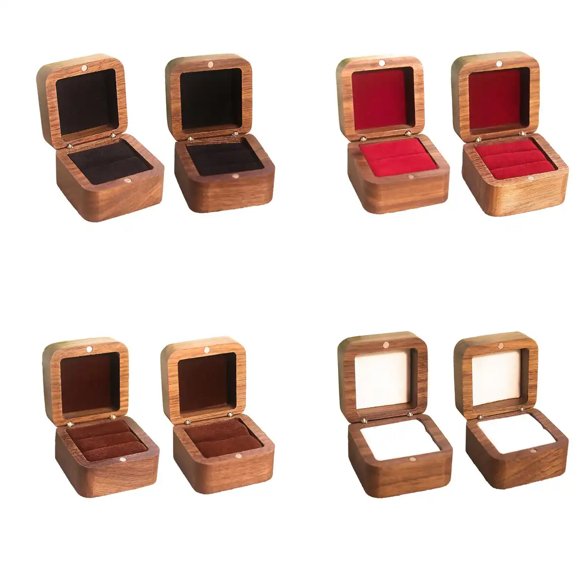 Magnetic Wooden Ring Storage Box alternate product angle