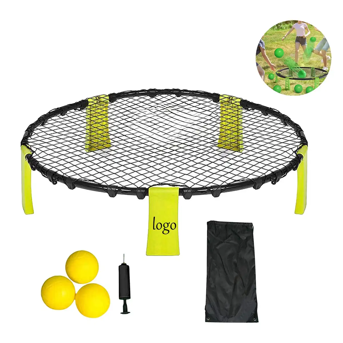 Beach Volleyball Set with Pump