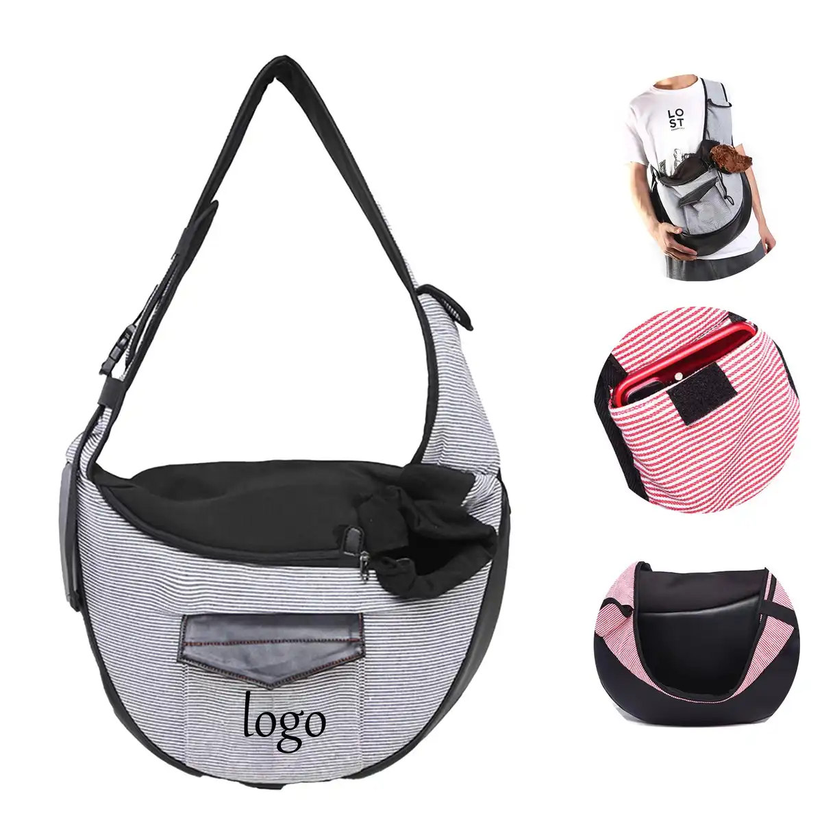 Breathable Cotton Crossbody Pet Carrier